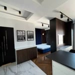 Long-term rental of a 40 m² 2-room apartment on Mariana Zdziechowskiego Street, Warsaw, Poland, in a new building with a balcony