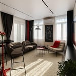 Alquiler de apartamento luminoso y moderno con balcón, 70 m², Batumi, Georgia