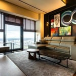 Miete einer luxuriösen Designer-Zweizimmerwohnung mit 61 m² im Premium-Wohnkomplex West 65, Belgrad, Serbien