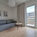 Rent of a bright 3-room apartment, 54 m², in a new building in Stare Podgórze, Kraków, Poland