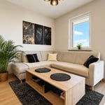 Location d'un appartement lumineux et moderne avec balcon, 40 m², Mokotów, Varsovie, Pologne