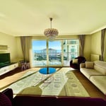 Долгосрочная аренда квартиры 3+1 с видом на море в Стамбуле