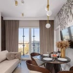 Long-term rental of a stylish apartment with a terrace in Wola (Warsaw), parking included