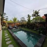Long-term rental of a new villa with pool and rice field view, Ubud, Indonesia