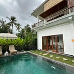Long-term rental new villa with rice field view in Ubud