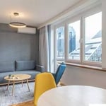 Long-term rental 47 m² 2-room apartment with balcony and AC, Wola, Warsaw