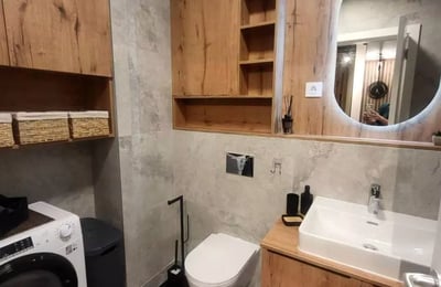 Alquiler a largo plazo de un nuevo apartamento de dos habitaciones en un complejo residencial de lujo, Nuevo Belgrado