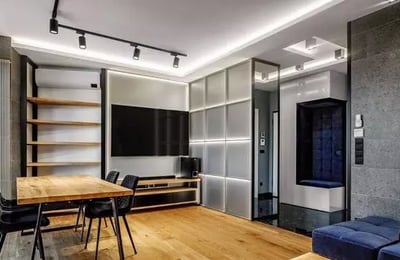 Long-term rental of a modern 3-room apartment in Wola (Warsaw) with a balcony and underground parking