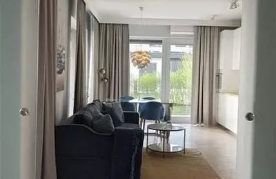 Long-term rental modern 2-room apartment with terrace and parking, Warsaw
