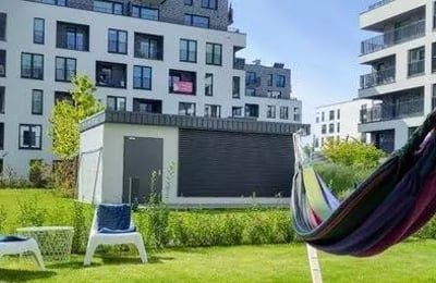 Long-term rental modern 2-room apartment with terrace and parking, Warsaw