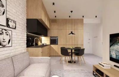 Long-term rent 2-room apartment with a balcony in Wola, Warsaw