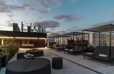Long-term rent spacious studio in a premium residential complex with pool in Colegiales, Buenos Aires