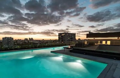 Long-term rent spacious studio in a premium residential complex with pool in Colegiales, Buenos Aires