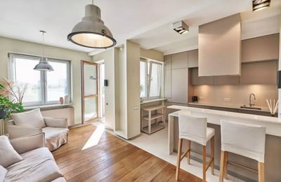 Long-term rental modern 2-room flat with parking in Praga-Południe, Warsaw