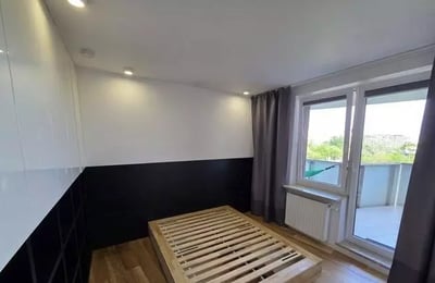 Long-term rental spacious 2-room apartment with terrace in Mokotów district, Warsaw, Poland