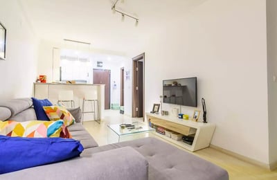 Alquiler a largo plazo en Belgrado departamento de 2 ambientes, 45 m² con balcón y calefacción