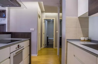 Alquiler a largo plazo en Belgrado: departamento de 2 ambientes, 47 m², en Zemun con balcón y electrodomésticos