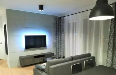 Long-term rental of 2-room apartment 45 m2 with balcony and parking in Mokotów district, Warsaw