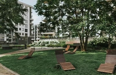 Langzeitmiete einer Wohnung mit Balkon und Fitnessraum im River Point, Breslau, Polen