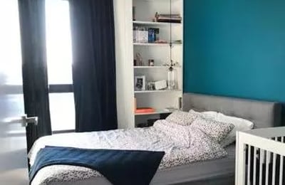 Long-term rental of a 54 m² 3-room apartment on Konstruktorska Street, Warsaw, Poland, with a balcony and parking