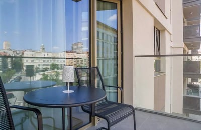 Long-term rent 2-room apartment 54 m² in premium BW Quartet 1 complex, Belgrade, Serbia