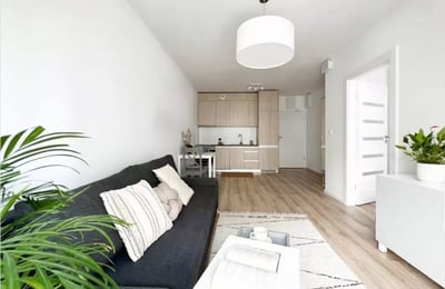 Langfristige Vermietung einer 2-Zimmer-Wohnung mit 38m² im Stadtteil Mokotów, Warschau, Polen