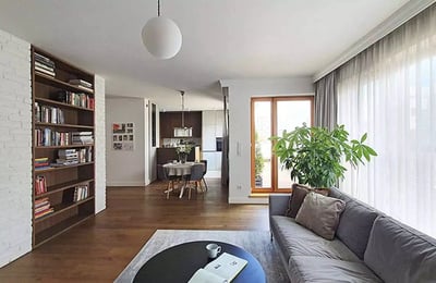 Location longue durée d’un appartement 4 pièces de 109 m² dans le quartier Mokotów, Varsovie, Pologne