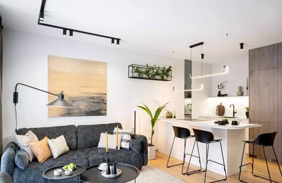 Alquiler a largo plazo de piso de 2 habitaciones 45 m² en una zona verde de Cracovia, Polonia