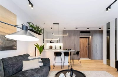 Alquiler a largo plazo de piso de 2 habitaciones 45 m² en una zona verde de Cracovia, Polonia