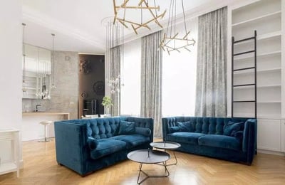 Langzeitmiete einer einzigartigen 3-Zimmer-Wohnung, 96 m², im Stadtteil Śródmieście Północne, Warschau, Polen
