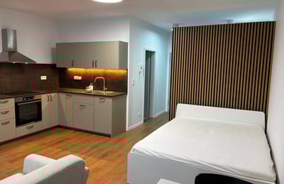 Долгосрочная аренда 1-комнатной квартиры-студии 38 м² в районе Рача-Красняны, Братислава, Словакия