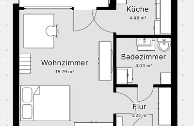 Vermietung einer gemütlichen Wohnung, 32 m², Höttinger Au, Innsbruck, Österreich