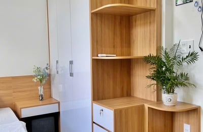 Bright studio apartment with balcony for rent near the beach, Da Nang, Vietnam