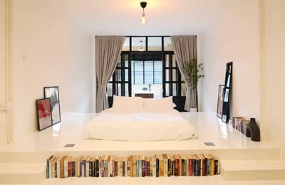Location de grand studio meublé dans le district de Ratchathewi, Bangkok, Thaïlande
