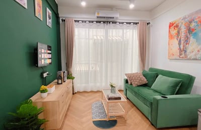 Alquiler de apartamento moderno de 2 dormitorios en el distrito de Phra Nakhon, Bangkok, Tailandia