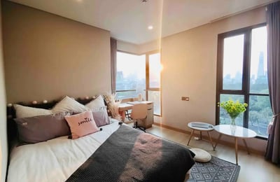 Spacious 2-bedroom apartment rental in Din Daeng district, Bangkok, Thailand