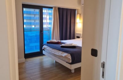 Alquiler de apartamento luminoso con vista al mar en Orbi City, 78 m², Batumi, Georgia
