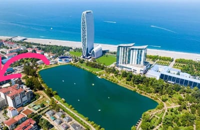 Rent a bright, cozy apartment near the park, Batumi, Georgia