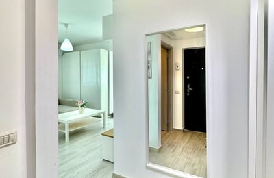 Bright and modern studio apartment rental in a new building, Bucharest, Romania