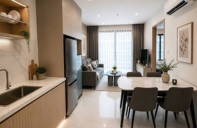 Modern apartment rental in Glory Heights residential complex, Ho Chi Minh City (Saigon), Vietnam