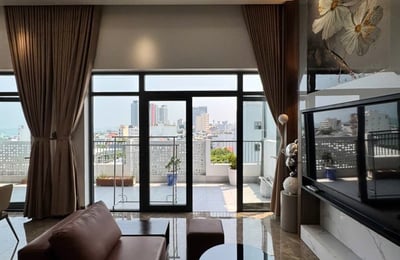 Bright penthouse with sea view for rent, 80 m², Son Tra, Da Nang, Vietnam