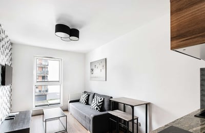 Rent of a bright, furnished studio, 22 m², Krowodrza district, Krakow, Poland