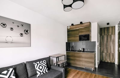 Rent of a bright, furnished studio, 22 m², Krowodrza district, Krakow, Poland