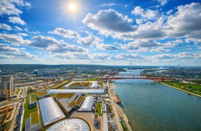 Stilvolles Apartment 62 m² mit Stadtblick im Wohnkomplex BW Kula, Belgrad, Serbien zu vermieten