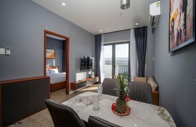 Luxuriöse 1-Zimmer-Wohnung mit Swimmingpool und Fitnessstudio in Strandnähe zu vermieten, Da Nang, Vietnam
