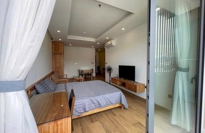 Alquiler de apartamento estudio amueblado con balcón cerca de la playa, Da Nang, Vietnam
