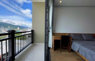 Alquiler de apartamento estudio amueblado con balcón cerca de la playa, Da Nang, Vietnam