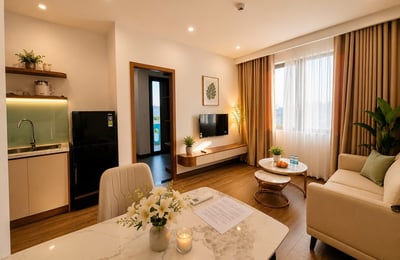 Stylish, furnished 45 sqm apartment for rent, Son Tra, Da Nang, Vietnam