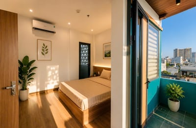 Stylish, furnished 45 sqm apartment for rent, Son Tra, Da Nang, Vietnam