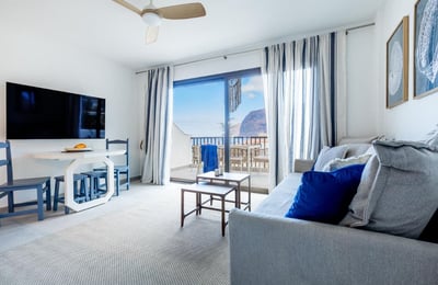 Modern ocean-view apartment in Los Gigantes for rent, Tenerife, Spain
